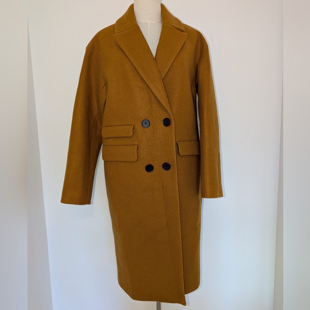 NVLT Mustard and Red Plaid Coat